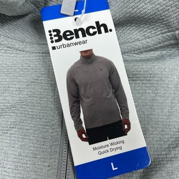 Bench Urbanwear Mens Full-Zip Jacket Size L Moisture-Wicking Gray a0027 - Picture 4 of 8